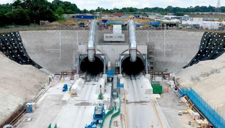 Infrastructure output forecast to rise by 23.9% in 2021 and by 9.7% in 2022 as the sector reaches record levels due to main works on HS2. Photo: HS2 Ltd Infrastructure