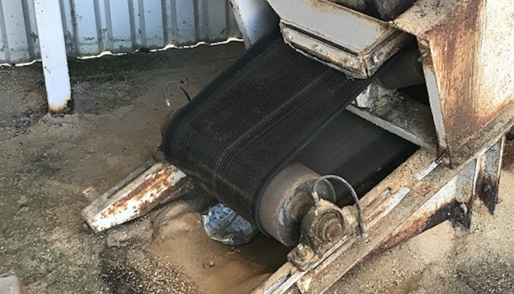 The tail drum where the employee was injured Tail drum