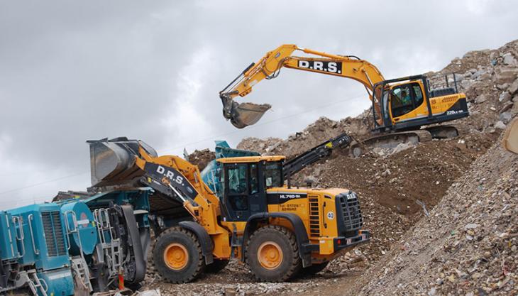 Hyundai wheel loader and excvator