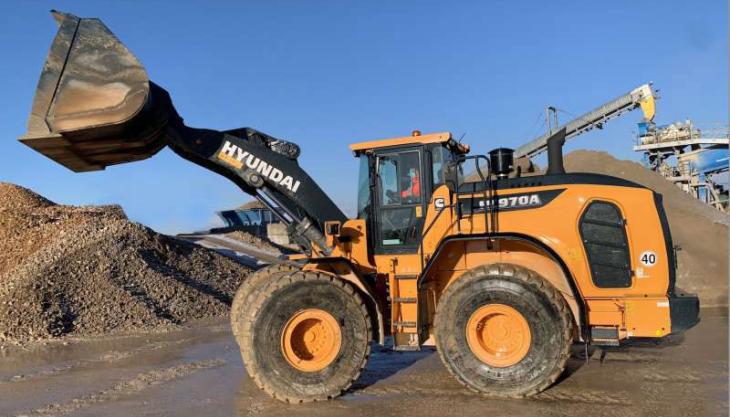 First Hyundai HL970A wheel loader for Poullard First Hyundai HL970A wheel loader for Poullard