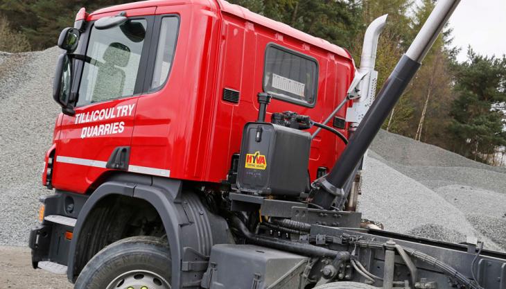 Scottish quarry operator stays loyal to Hyva brand Hyva tipping cylinder