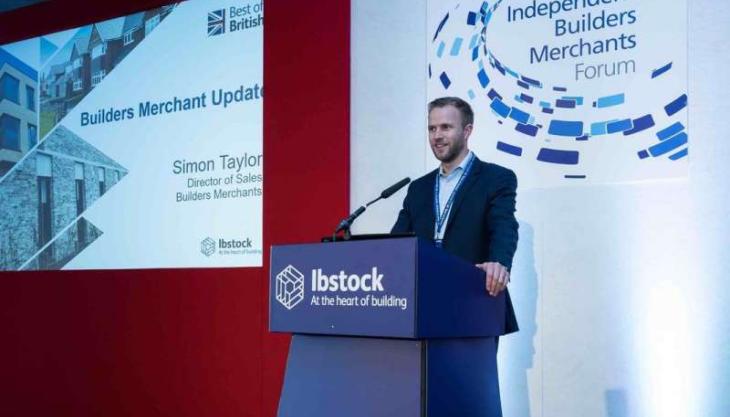 Simon Taylor, builders’ merchants - director of sales at Ibstock, presenting at IBMF 2019 Simon Taylor