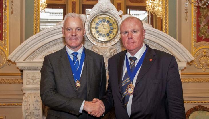 Gary Bishop (right), IDE's new president, with Richard Dolman, IDE's new vide-president Richard Dolman and Gary Bishop