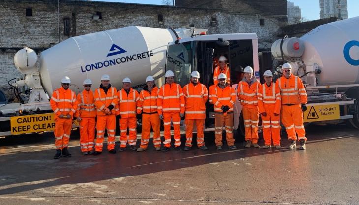 Delegates from Tarmac, CEMEX and Hanson joined Aggregate Industries at their London Concrete site in Battersea Logistics professionals