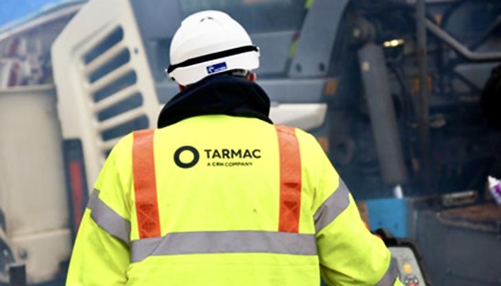 Tarmac are backing calls for greater respect for highways workers Tarmac road worker
