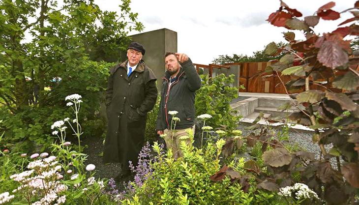 The Duke of Devonshire (left) with garden designer Paul Hervey-Brookes Duke of Devonshire with Paul Hervey-Brookes