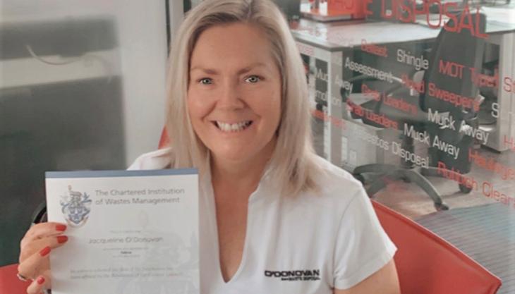 Jacqueline O’Donovan awarded Fellow of CIWM Jacqueline O'Donovan