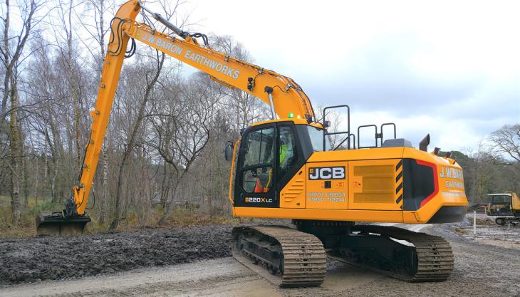 The JCB 220X Long Reach excavator JCB 220X Long Reach excavator