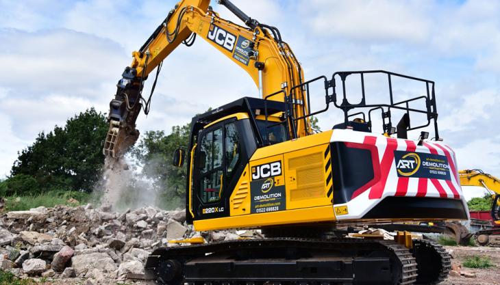 JCB 220X excavator for ART Demolition JCB 220X excavator