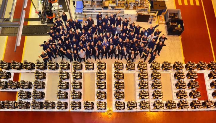 JCB celebrate production of their 500,000th diesel engine JCB engines
