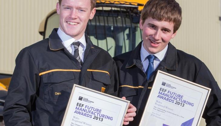 Dan Biggs and Sion Lloyd JCB apprentices