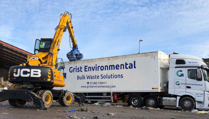 The JCB JS200W wheeled excavator added to Grist Environmental's fleet of waste-handling equipment JCB JS200W wheeled excavator