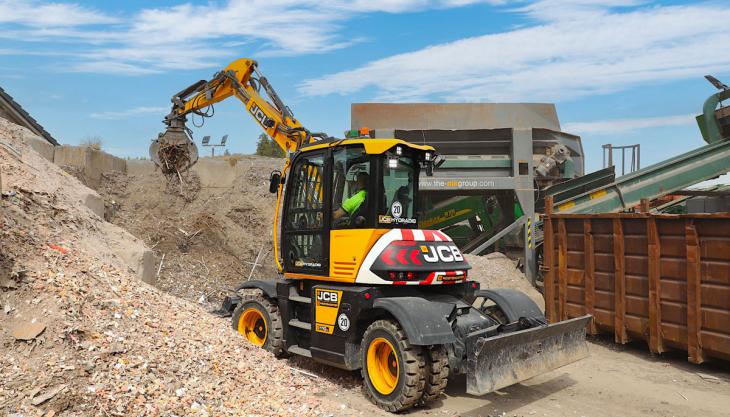 One of the two JCB Hydradigs purchased by Newton Waste Solutions JCB Hydradig
