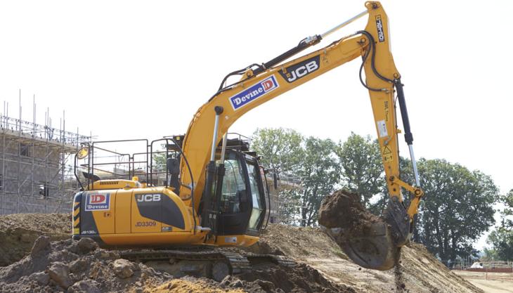 JCB JS130 tracked excavator