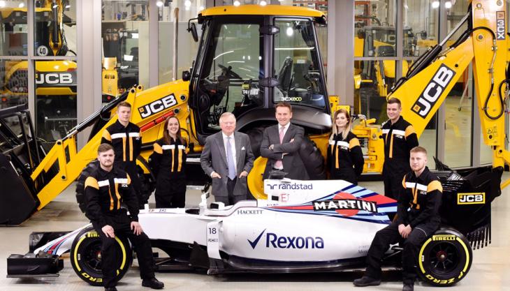 JCB enter partnership with Williams Martini Racing JCB enter partnership with Williams Martini Racing