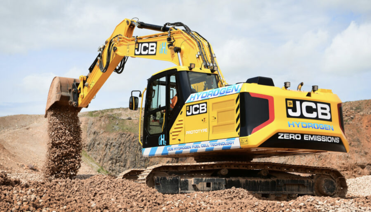 JCB hydrogen-powered excavator