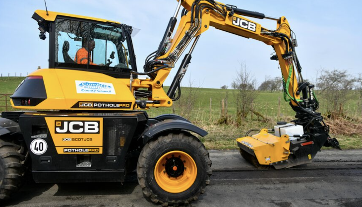 JCB PotholePro on demonstration in Cumbria JCB PotholePro