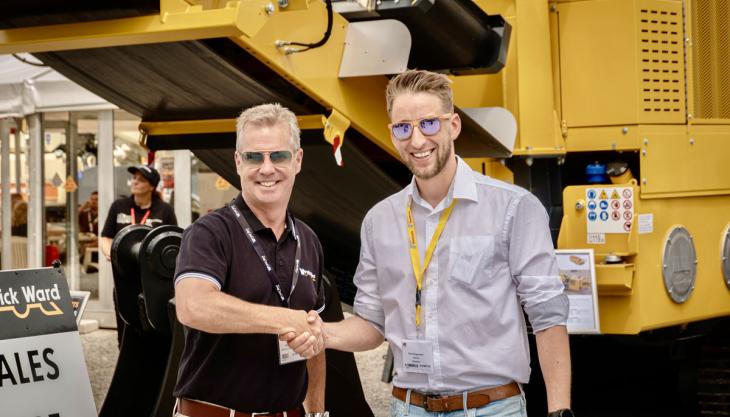 Ashley Ward, joint managing director of Warwick Ward, and Frederik Hoogendoorn, chief executive officer of Keestrack Ashley Ward and Frederik Hoogendoorn