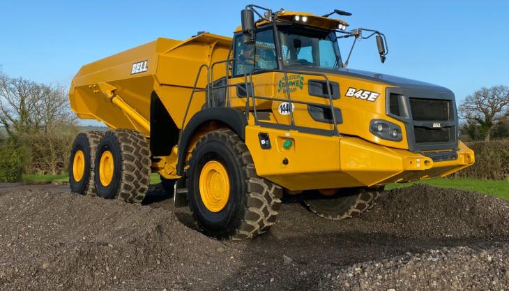 One of Kelston Sparkes' new Bell B45E ADTs Bell B45E dumptruck