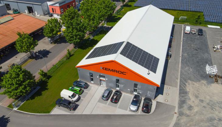 A 1,100 sq m warehouse was built at Kemroc’s headquarters last year Kemroc factory headquarters
