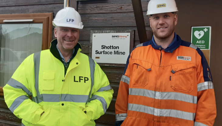 L-R: Kevin Hays of Linden Fluid Power with Banks Mining plant team leader Jonathan Crush at the Shotton site Kevin Hays and Jonathan Crush