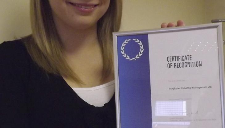 Lisa Burfitt, HR and IT systems co-ordinator Kingfisher Investor in People Award