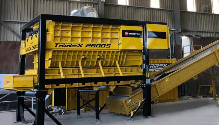 Mick George take UK’s first Rentec triple-shaft shredder Rentec shredder