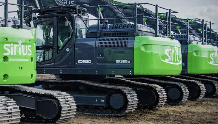 Sirius Group invests £1.2 million in new Kobelco excavators as part of fleet-replenishment programme Kobelco excavators