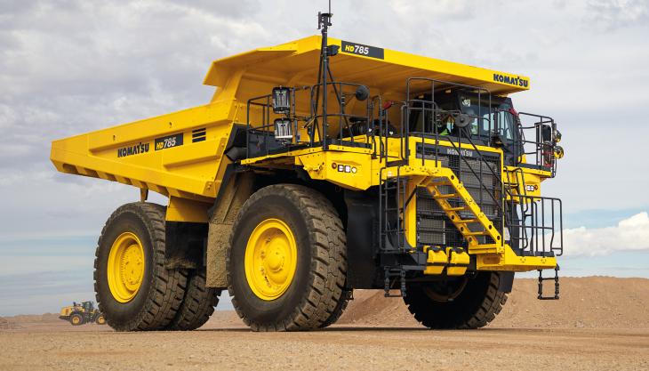 The new Komatsu HD785-8 rigid dumptruck Komatsu HD785-8 rigid dumptruck