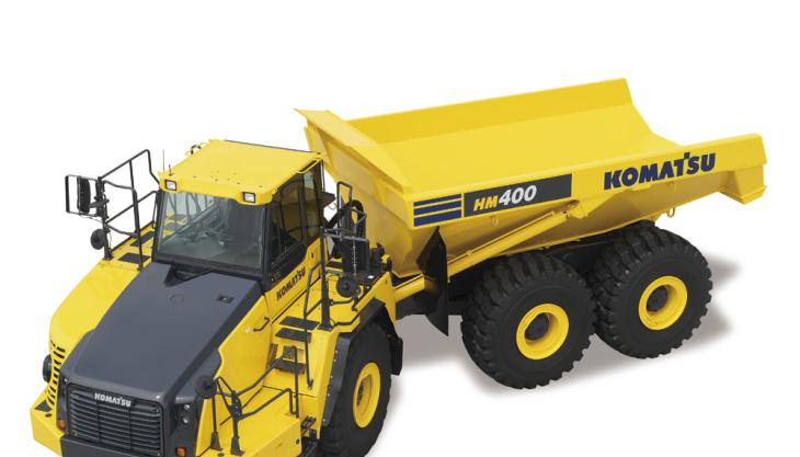 Komatsu's new HM400-3 articulated dumptruck Komatsu HM400-3 ADT
