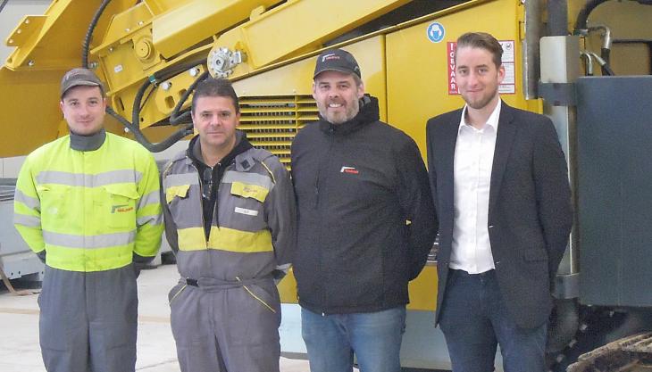 KT-Rent chief executive officer Freek Hoogendoorn (right) with rental officer Jan Polus and service technicians Mobizeef become KT-Rent