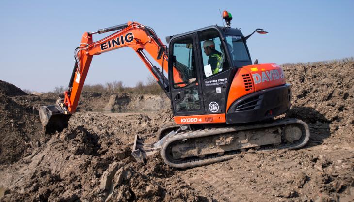 Kubota machines building bright future for David Einig Mini excavator