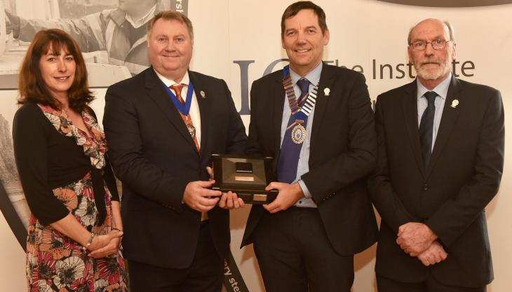 L–R: Anne Smith, IQ Scottish branch treasurer; Phil Redmond, IQ President; Andrew Gillon, IQ Scottish branch chairman; and Ian Christie, IQ Scottish branch secretary IQ President's Branch Trophy winners 2018