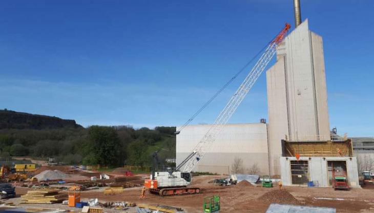 Work has started on a £13 million project to reduce the carbon footprint of Cauldon cement plant Cauldon cement plant