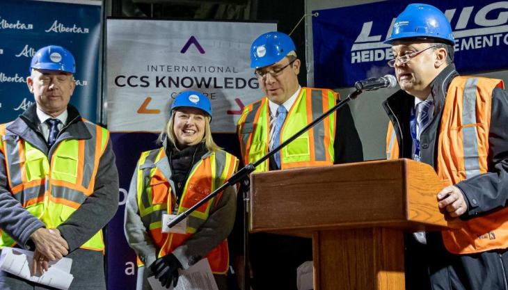 Lehigh Cement carbon capture and storage announcement Lehigh