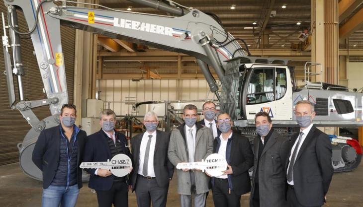 Liebherr celebrated 60 years of business in France with a special edition R 960 SME excavator handed over to Chavaz Père et Fils