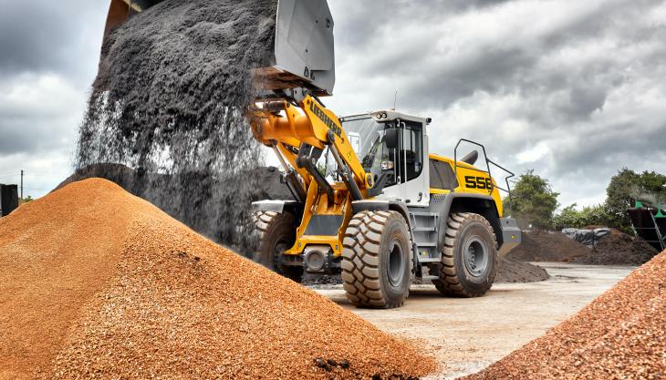 Liebherr L 556 XPower with industrial kinematics and high dump bucket Liebherr L 556 XPower wheel loader