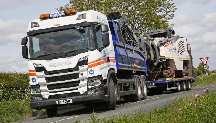 Robinson Road Planing's new Scania 6x2 with Loadmaster Lite body Scania fitted with Loadmaster Lite body
