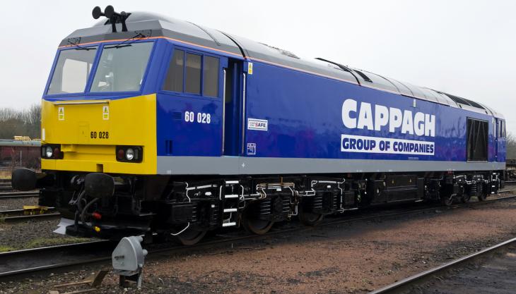 Locomotive 60028 in Cappagh Group livery Class 60 Locomotive
