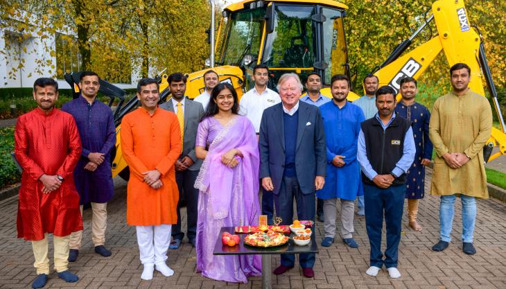 Lord Bamford joins Indian employees to mark Diwali Diwali at JCB