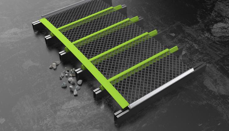 MAJOR optimizes Flex-Mat performance with improved crown curve calculation Flex-Mat high-vibration wire screen