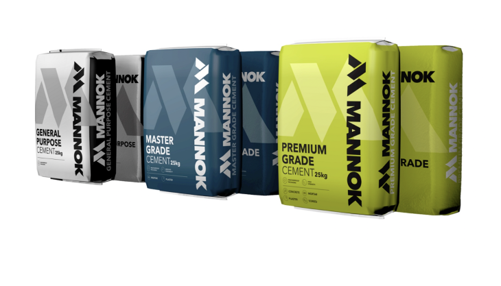 New-look Mannok cement packaging Mannok packaging
