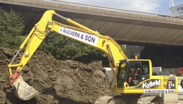 Komatsu HB215LC-1 hybrid excavator