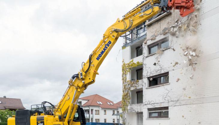 K100 boom change system on a Komatsu PC490HRD-11 machine Komatsu K100 boom change system