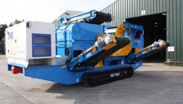 Mobile eddy current separator