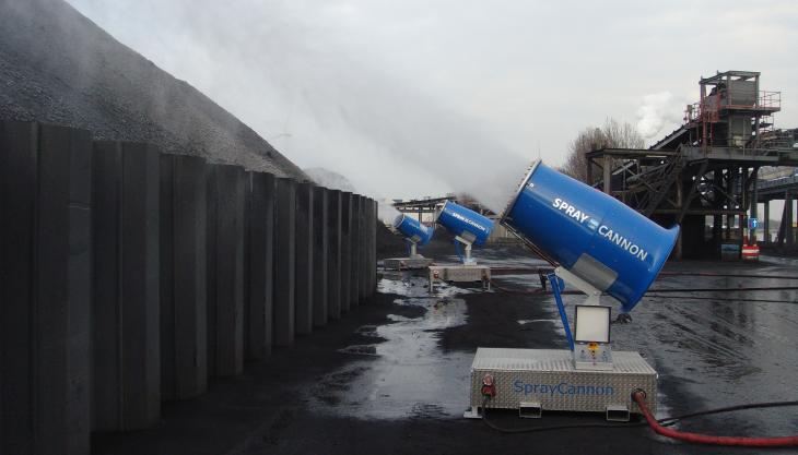 MB Spray Cannons in action MB Spray Cannons