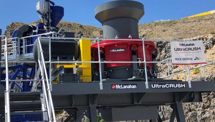 McLanahan's UltraCRUSH modular cone crusher on display at Hillhead 2022 McLanahan's UltraCRUSH modular cone crusher