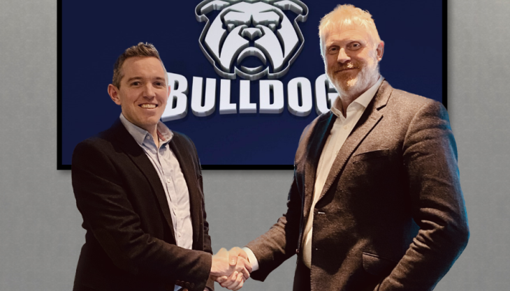 McLanahan and Bulldog handshake