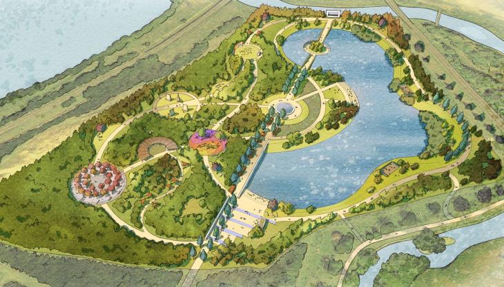 Memorial woodland vision sketch Memorial Woodland