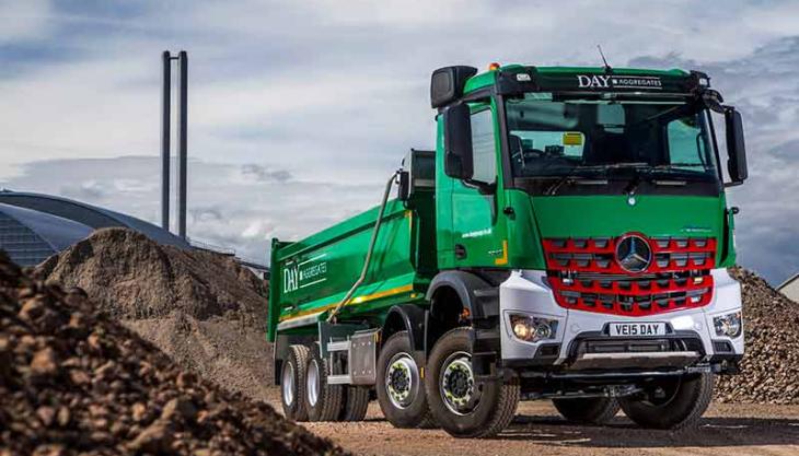 Mercedes-Benz Arocs 3240K truck for Day Aggregates Mercedes-Benz Arocs 3240K truck